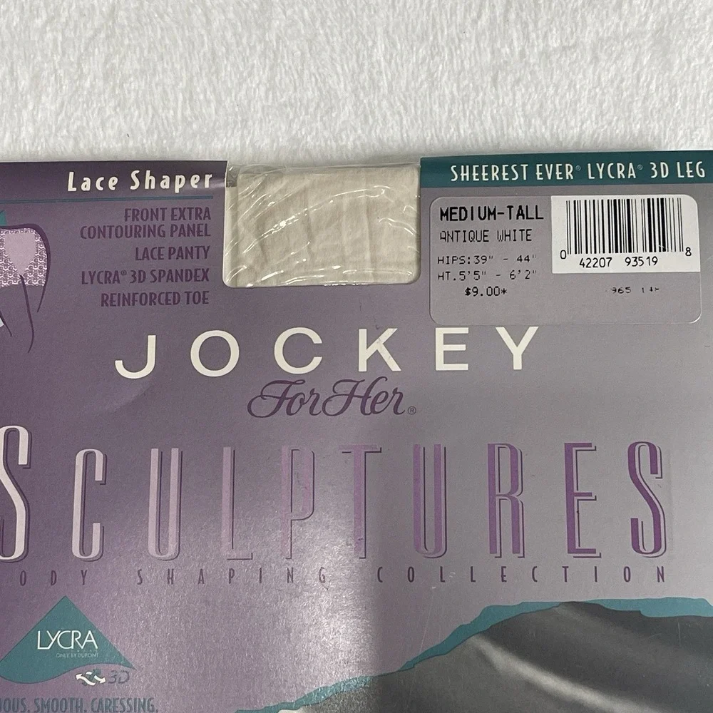 NOS Jockey 1995 MedTall Antique White Her Sculpture Shaping Extra Tight‎ Control